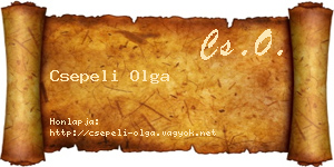 Csepeli Olga névjegykártya
